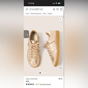 Gola Viper Metallic Sneakers in GOLD/GUM Size 8